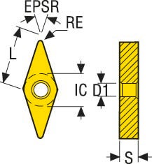 SKÄR VNMG160408-MF5 TH1000