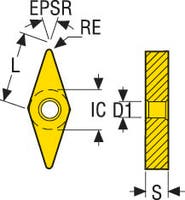 SKÄR VNMG160408-MF5 TH1000