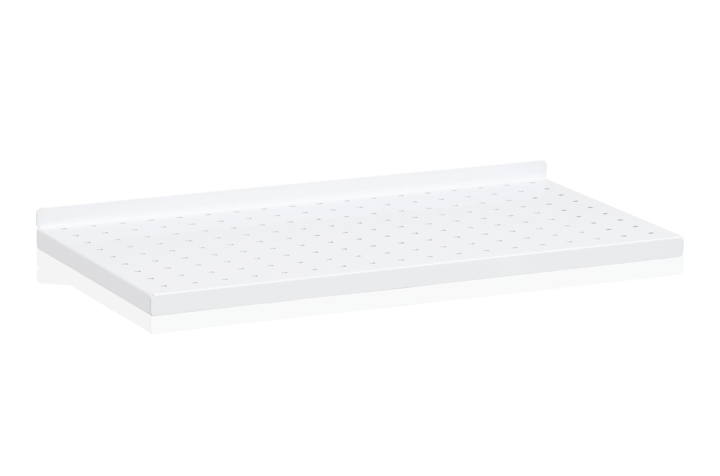 Plåthyllplan perforerad 600x300mm vit