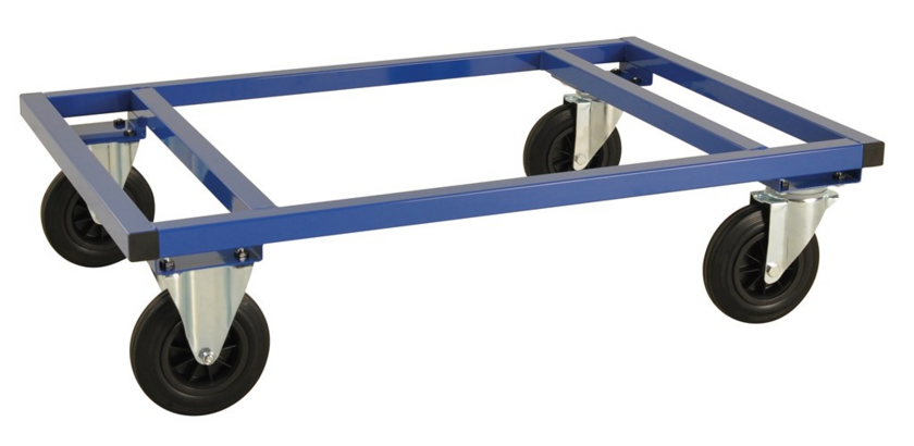 Pallvagn låg Blå Broms L1200xB800xH305