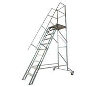 MOBIL TRAPPA STÅL 10 STEG PLATTFORMSHÖJD 2000MM