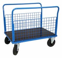 PLATTFORMSVAGN, 800x1200 900 mm BLÅ LACKERAD