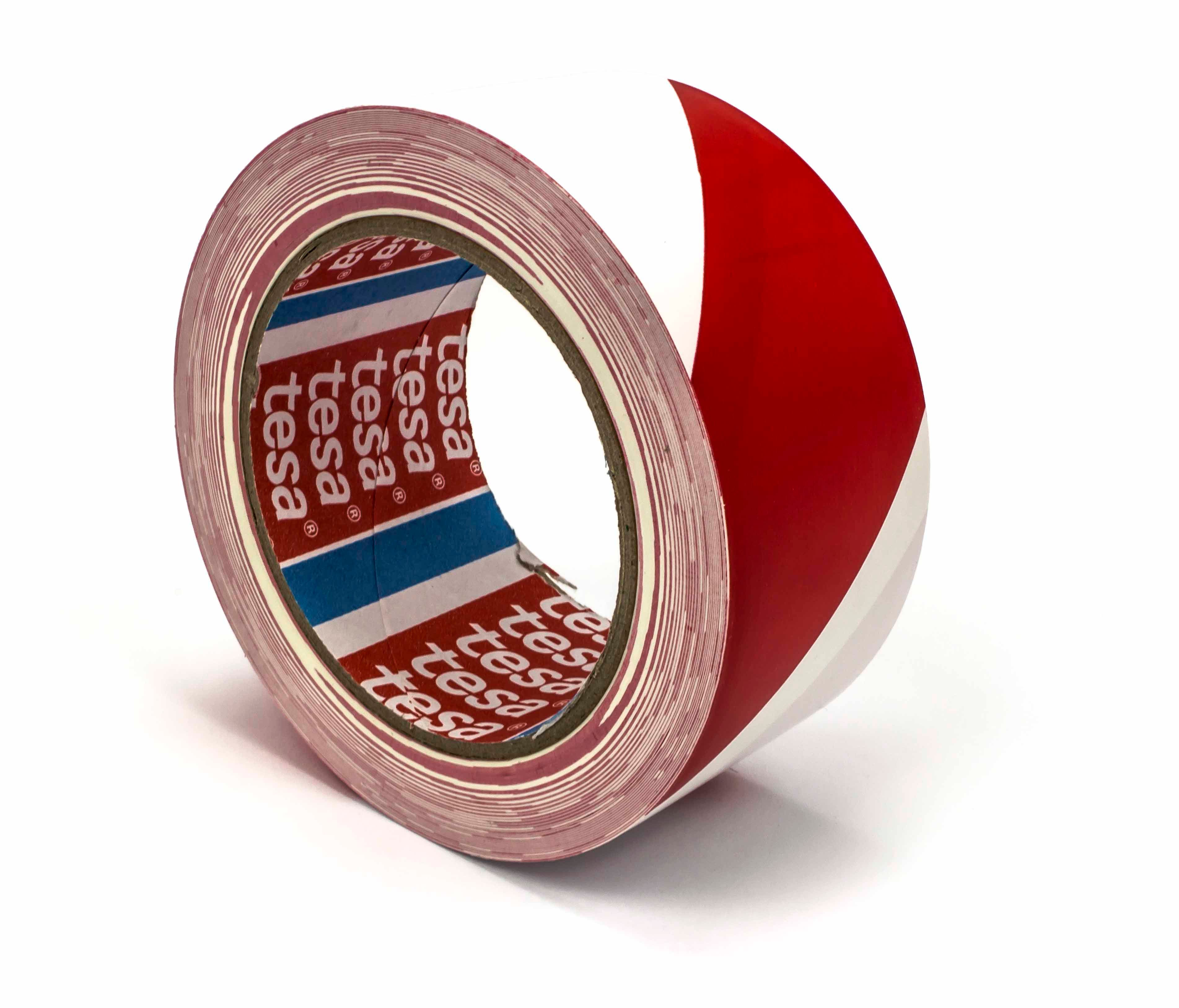 VARNINGSTEJP 50MM RÖD/VIT