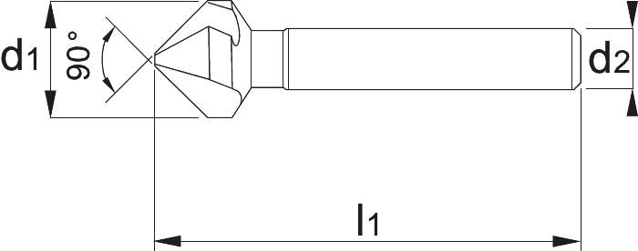 FÖRSÄNKARE 16,5MM 90° AlTiN