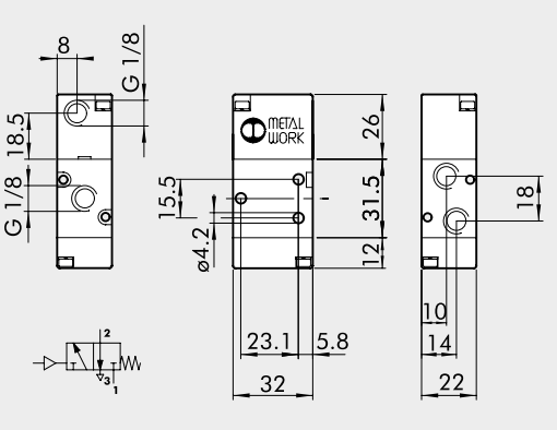 VENTIL PNV 23 PNS 1/8