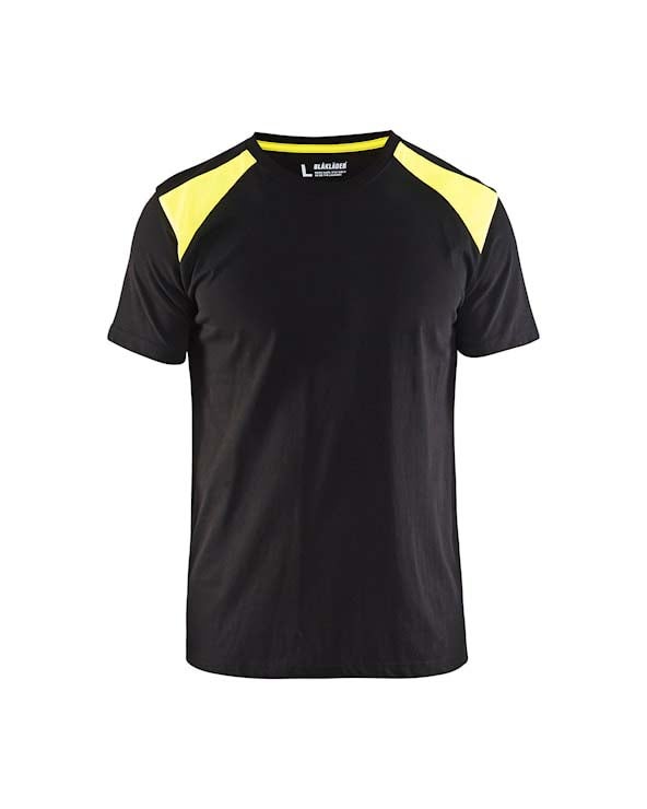 T-SHIRT 33791042 SVART/GUL L