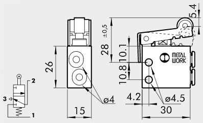 VENTIL VME2-12 3/2 NC M5