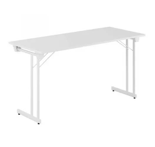 Kongress Style, 140x60cm, vit skiva, vitt stativ