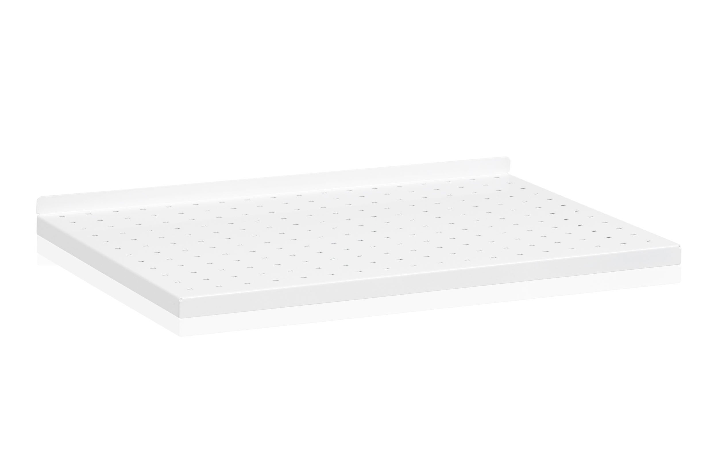Plåthyllplan perforerad 600x400mm vit