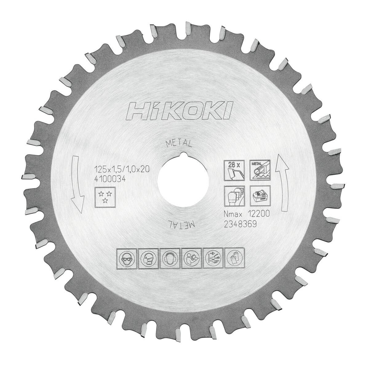 Sågklinga TCT stål 125x20 mm Z28 Hikoki 4100034