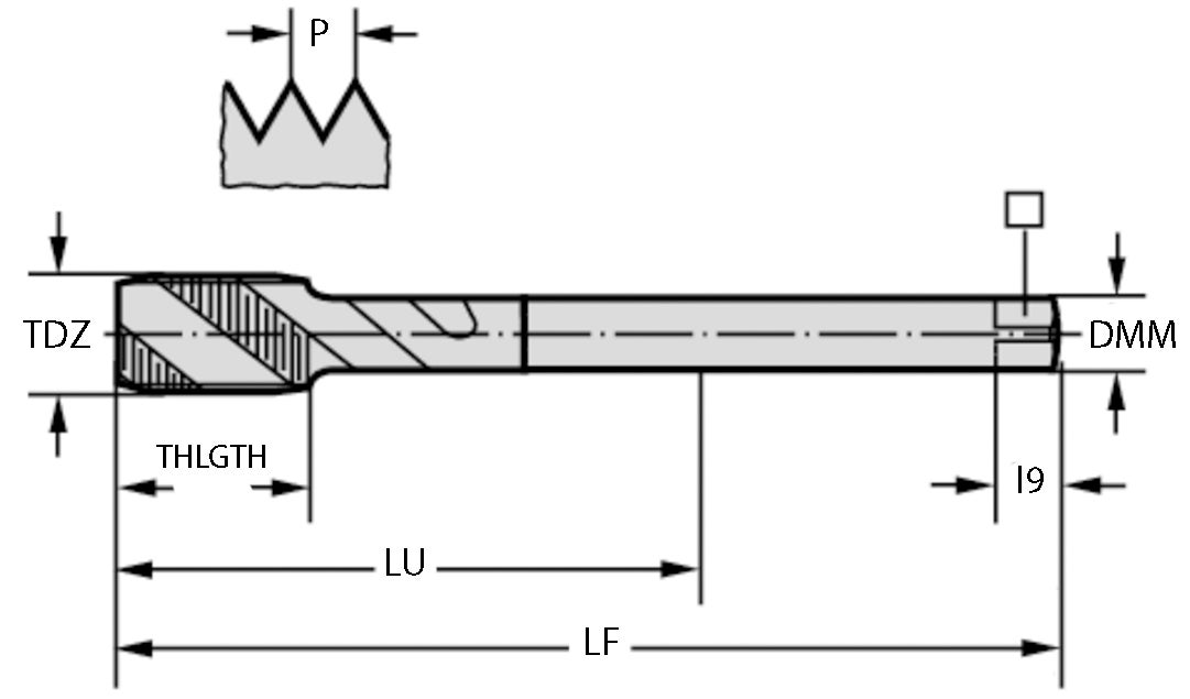 GÄNGTAPP TC115-M16X1.5-L0-WY80 TC115-M16x1.5-L0-WY80AA