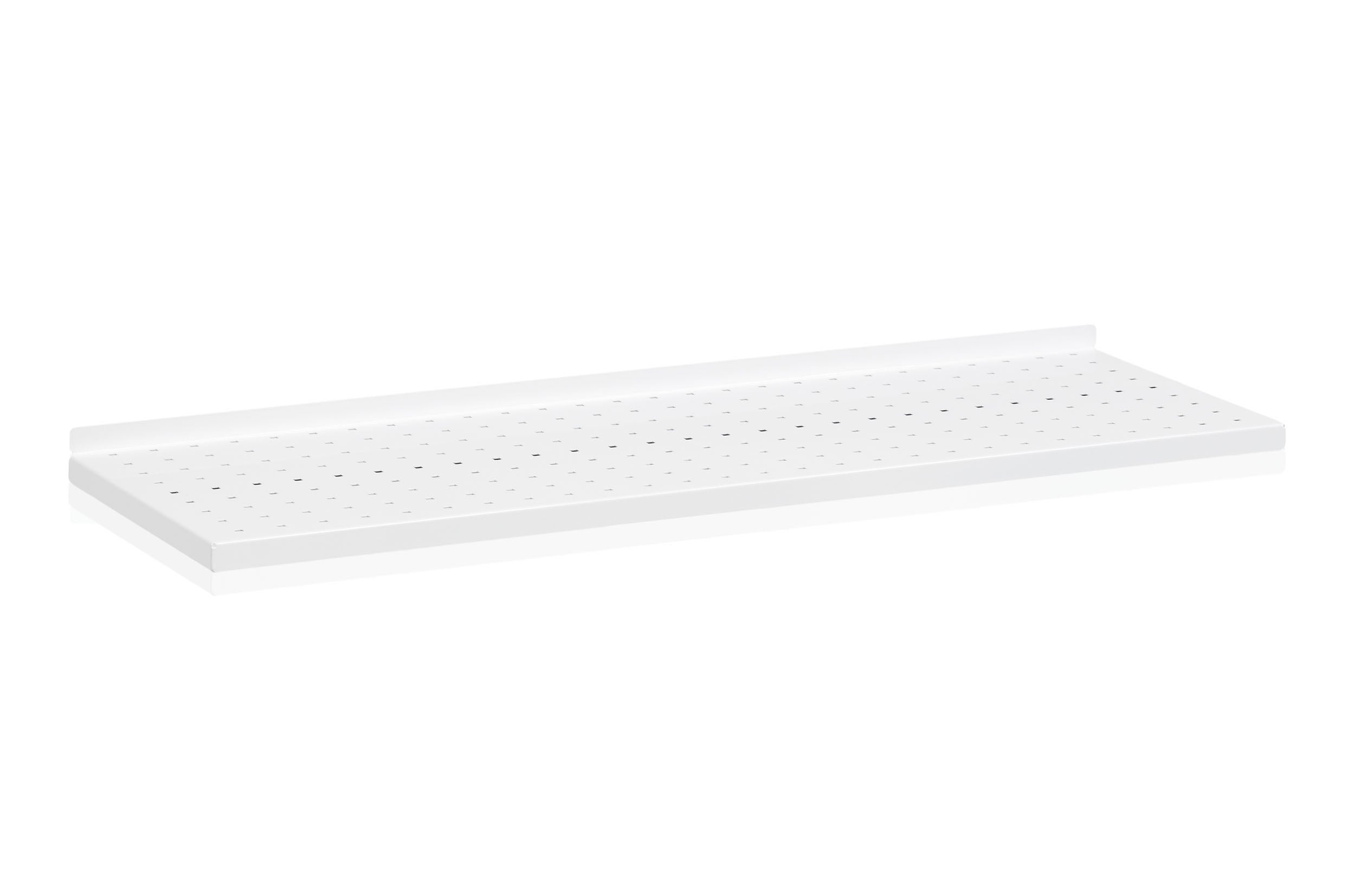 Plåthyllplan perforerad 900x300mm vit