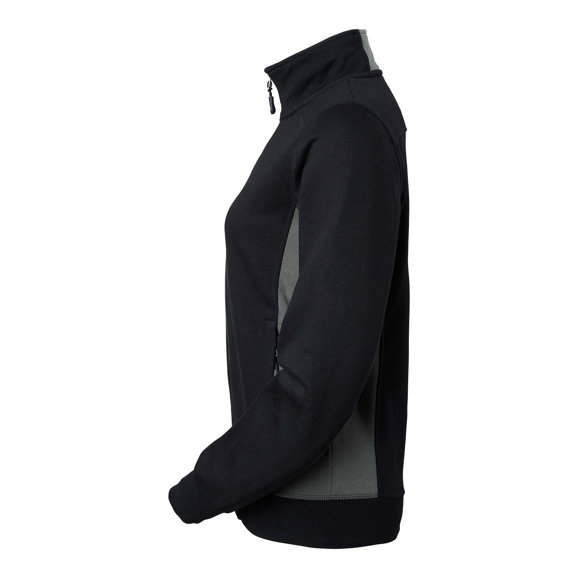LUCY ZIP COLLAR SVART/GRÅ M
