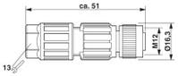 KONTAKT HONA M12 4-POL A-CODE SACC-M12FS-4QO-0,34-M