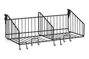 Hatthylla 600 mm 2 Fack Svart