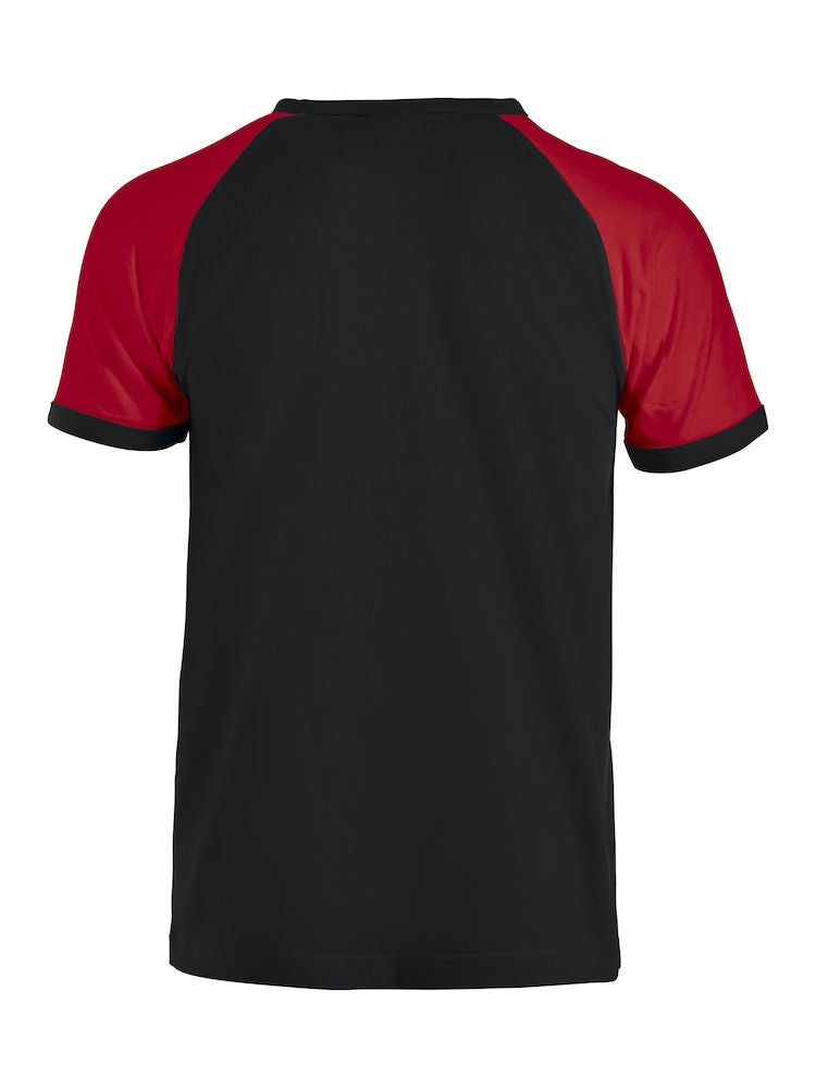 Raglan Tee Svart/röd XXL