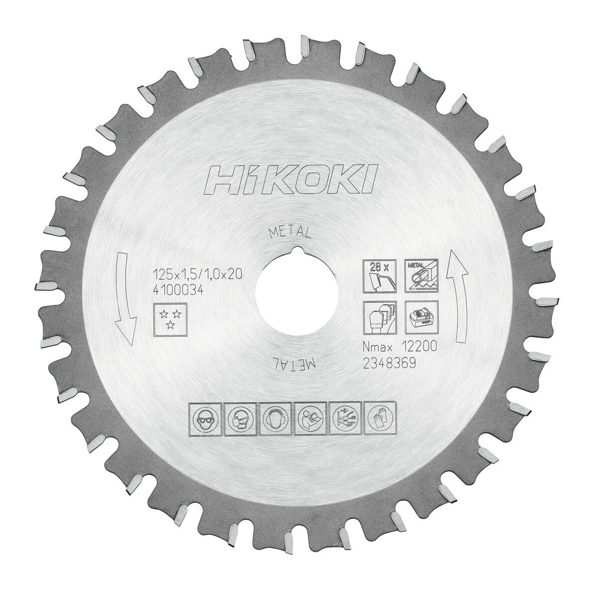 Sågklinga TCT stål 125x20 mm Z28 Hikoki 4100034