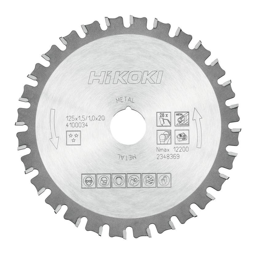 Sågklinga TCT stål 125x20 mm Z28 Hikoki 4100034