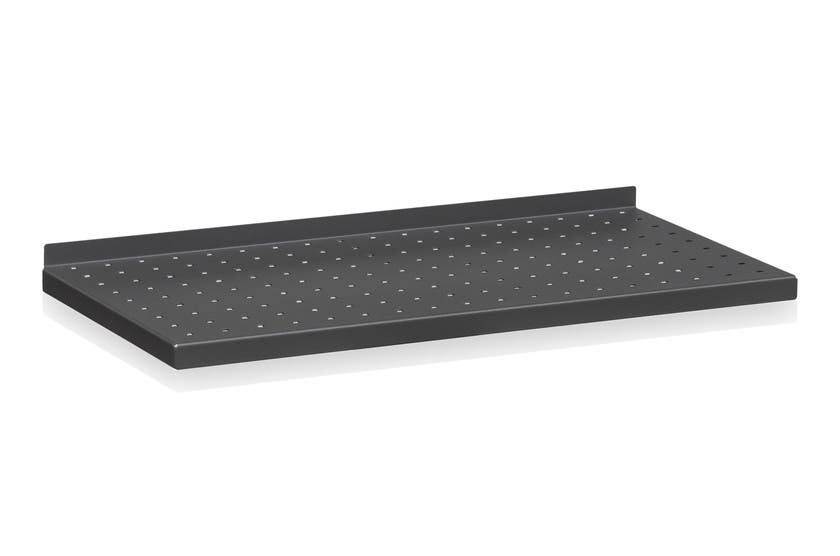 Plåthyllplan Perforerad 600x30 0 mm Grå