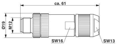 KONTAKT HANE SACC-M12 EtherCAT SACC-M12MSD-4Q SH PN D-CODE