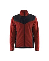 Stickad Jacka med Softshell Br änd Röd/Svart XXL