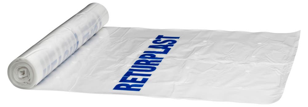 SOPSÄCK 10ST/RLE TRANSP. 240L Tryck Returplast 0,06mm