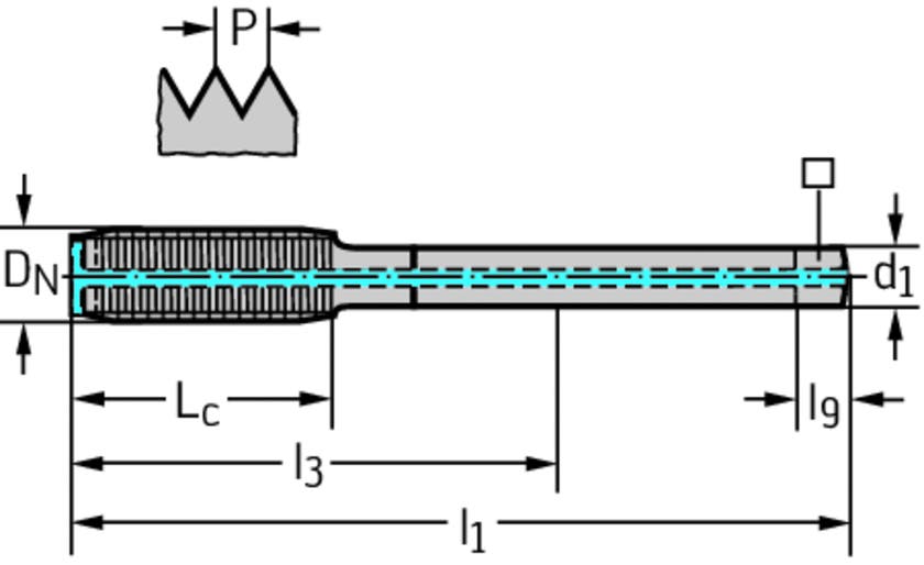 GÄNGTAPP TC420-M8X1-L2-WW60AD Thread Formers, HSS-E, Supreme