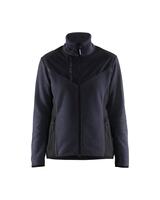 Stickad Jacka med Softshell Da m Mörk marinblå/Svart XXXL