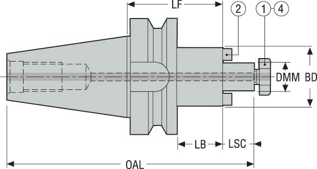 HÅLLARE BT50ADB-SM27-100-F3L1