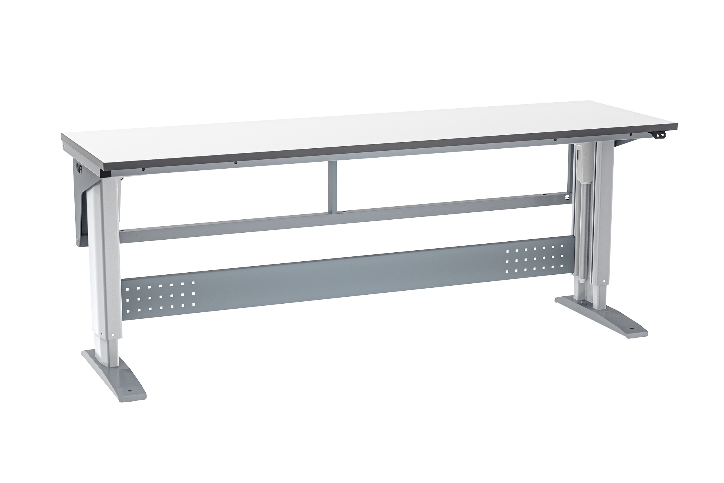 Arbetsbord W400 2000x600mm grå laminat
