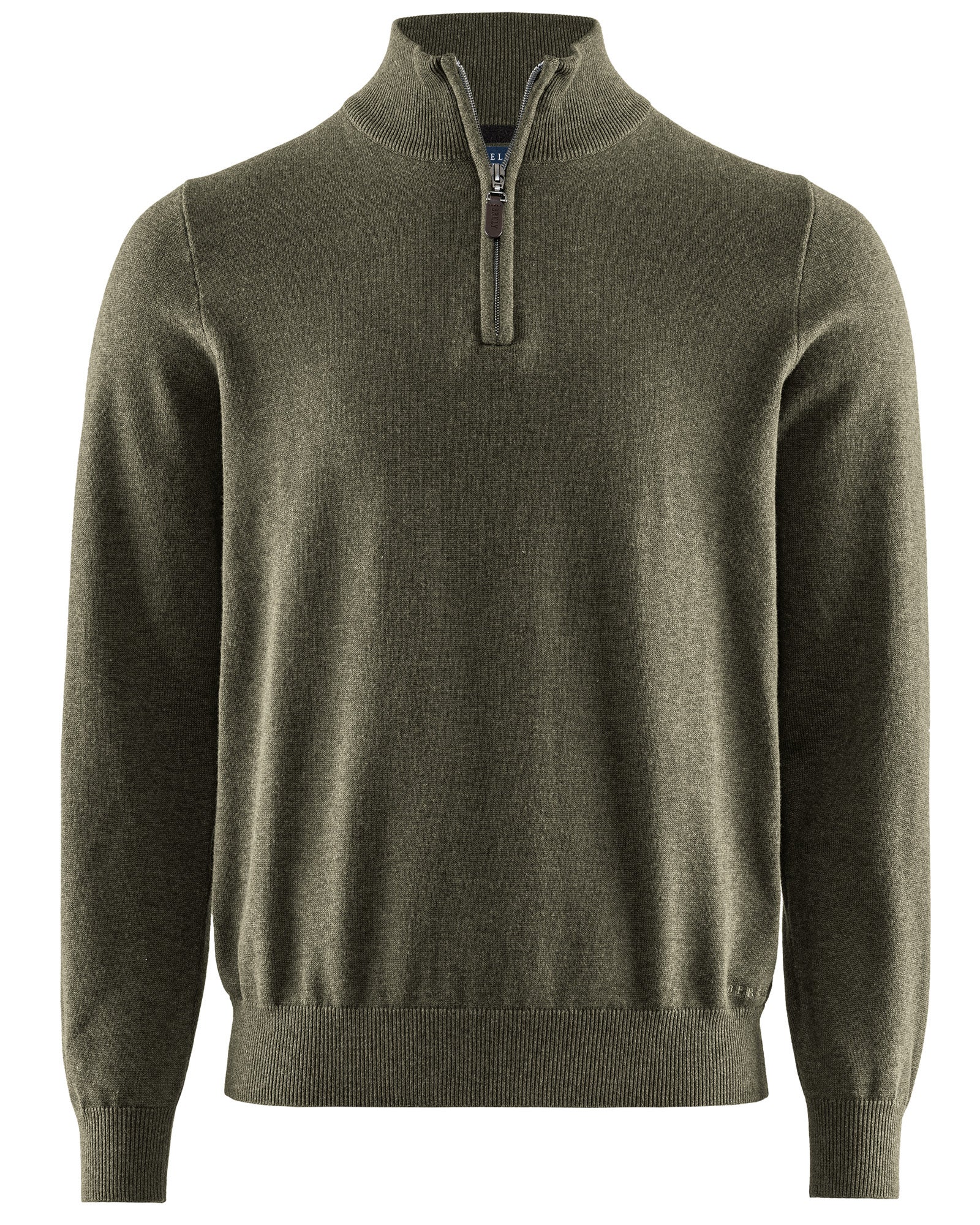 BROCKTON COTTON HALFZIP OLIV M