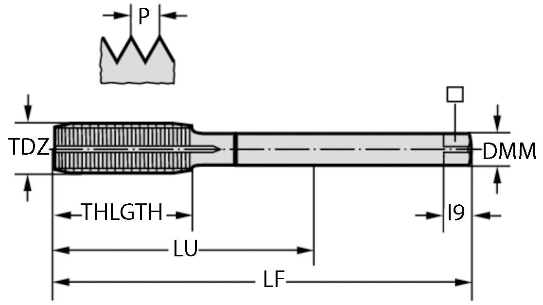 GÄNGTAPP TC420-M12-NE-WW60AD Thread Formers, HSS-E, Supreme