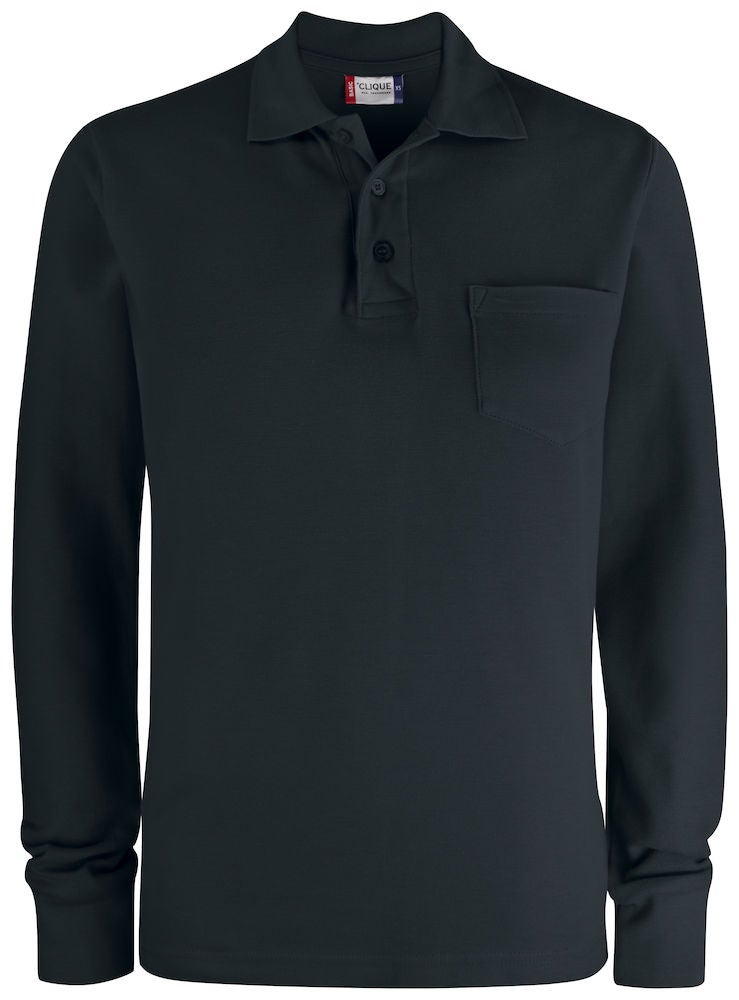 PIKÉ L/Ä BASIC SVART XL