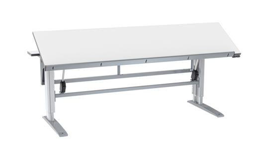Vinklingsbart bord W400 2200x800mm delad bordsskiva