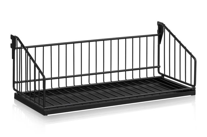 Skohylla inklusive Dropplåt 60 0 mm Svart