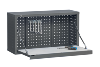 PERFORERAT VERKTYGSSKÅP INKLUSIVE FÄLLBAR ARBETSYTA