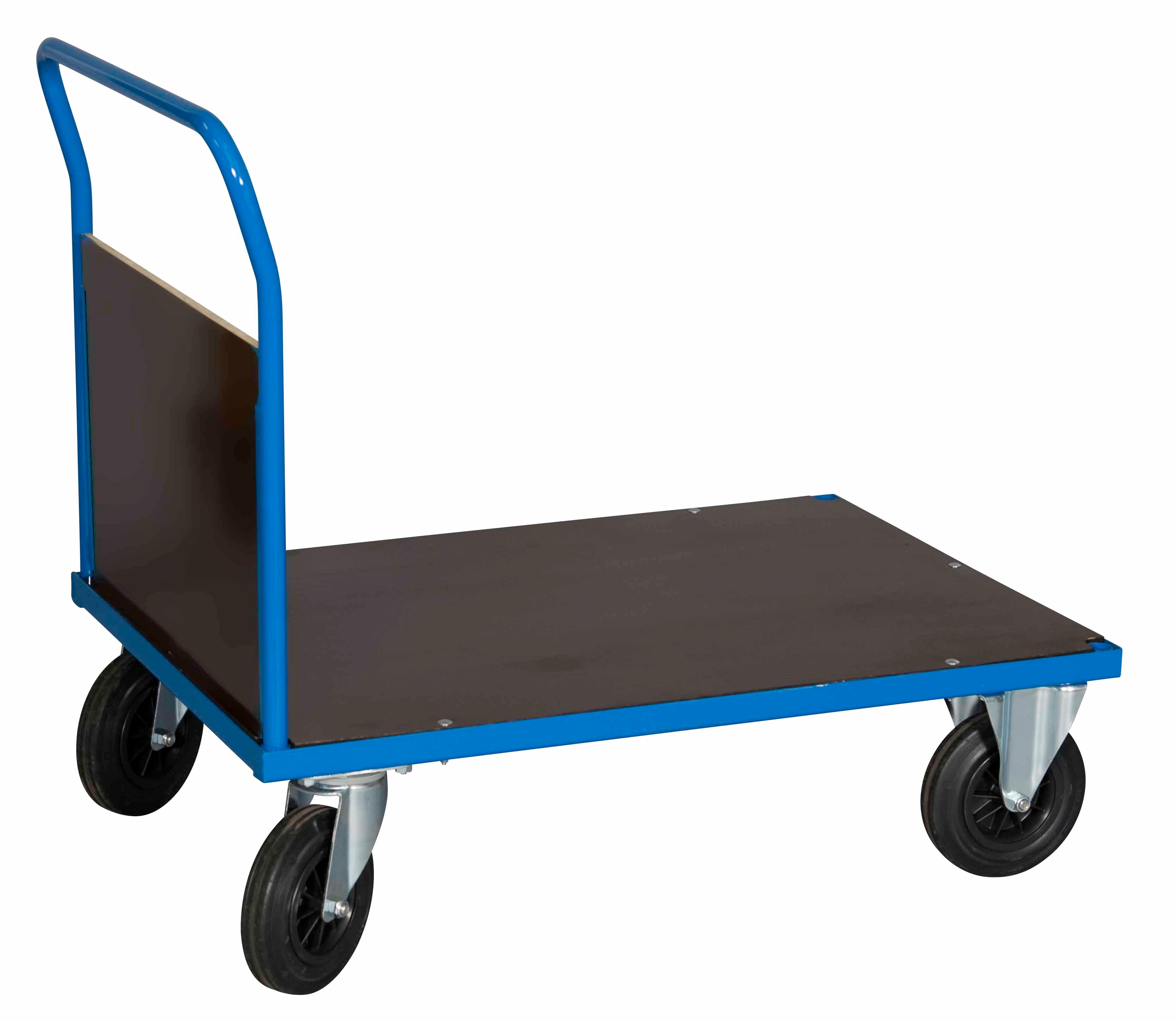 PLATTFORMSVAGN, 700X1000 900 MM BLÅ LACKERAD