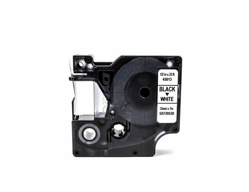MÄRKBAND DYMO VIT/SVART 45013