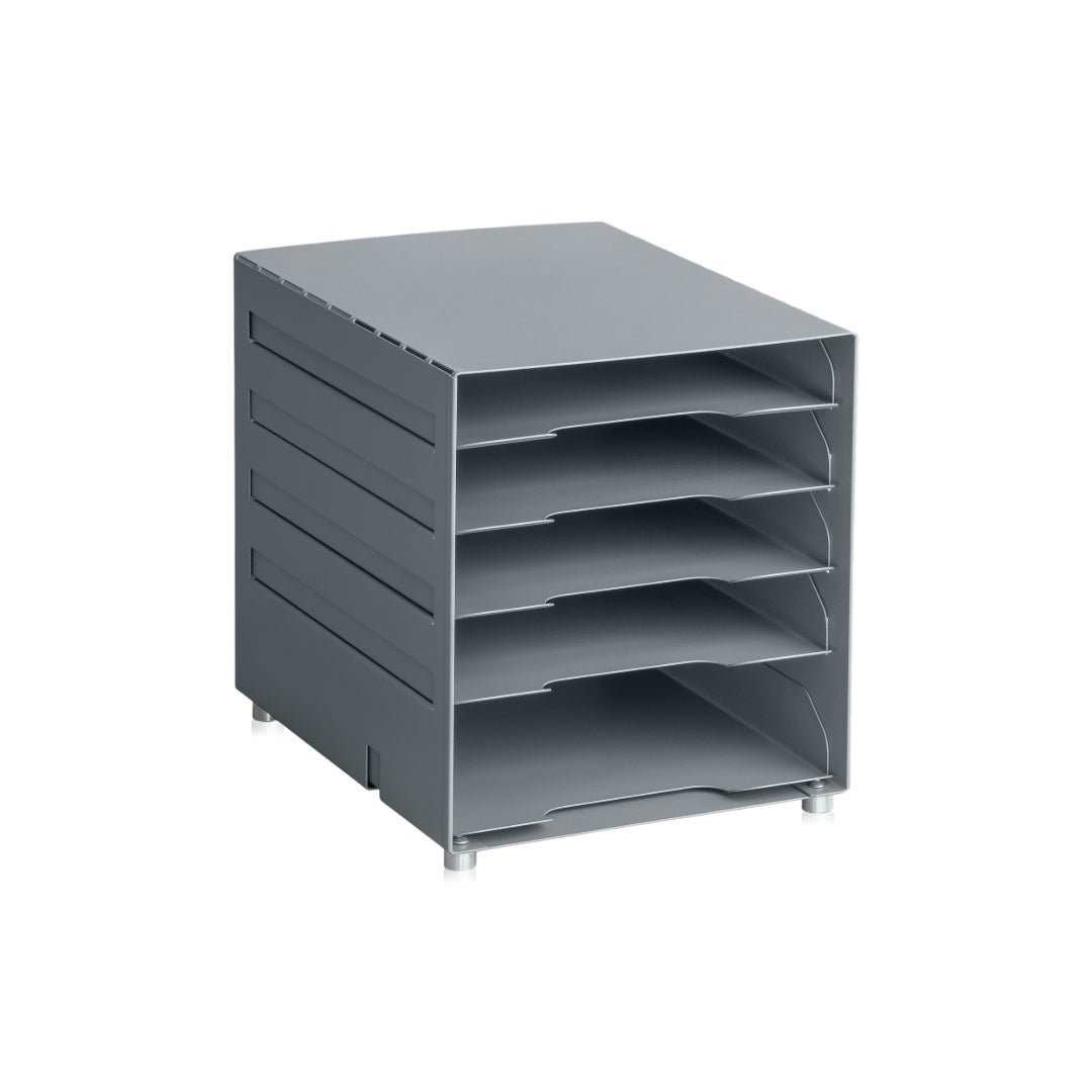 Pappersfack A4 5-fack, Grå