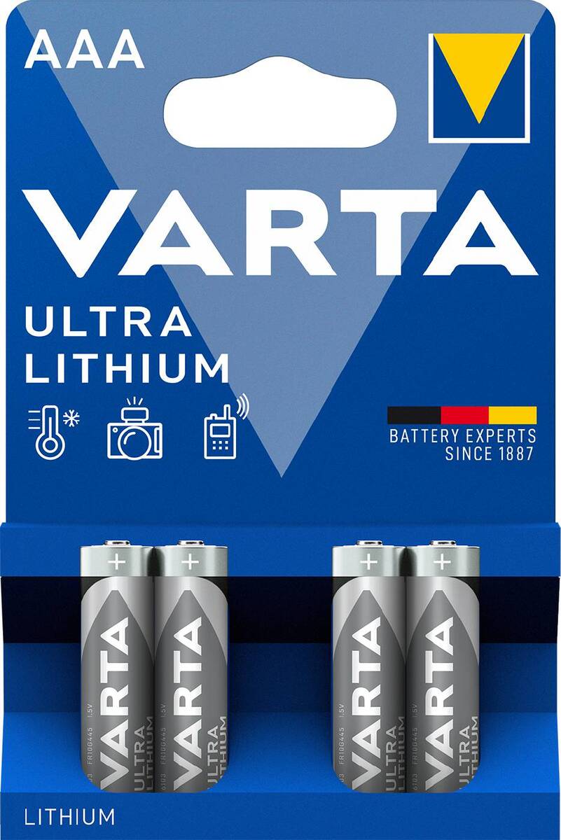 BATTERI LITHIUM AAA 4-PACK