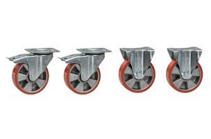 HJULSATS PU TILL TIPPCONT. 4ST