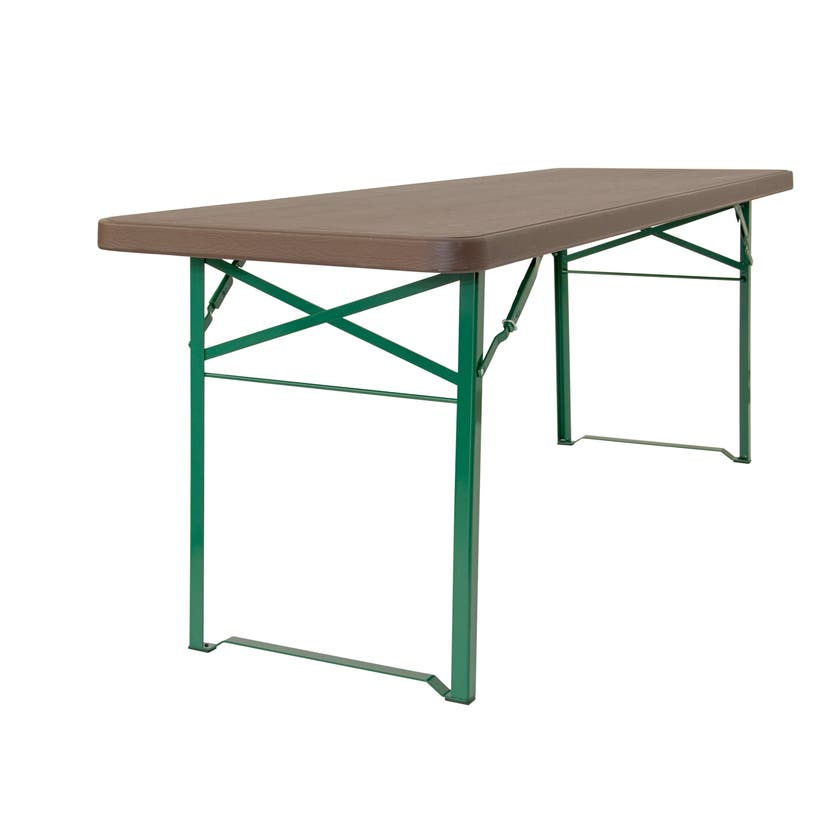 MUNICH BORD, BRUN SKIVA, GRÖNT STATIV