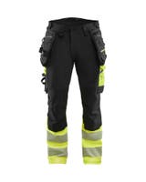 Varselbyxa 4-vägsstretch Svart/Varselgul 1125 D104