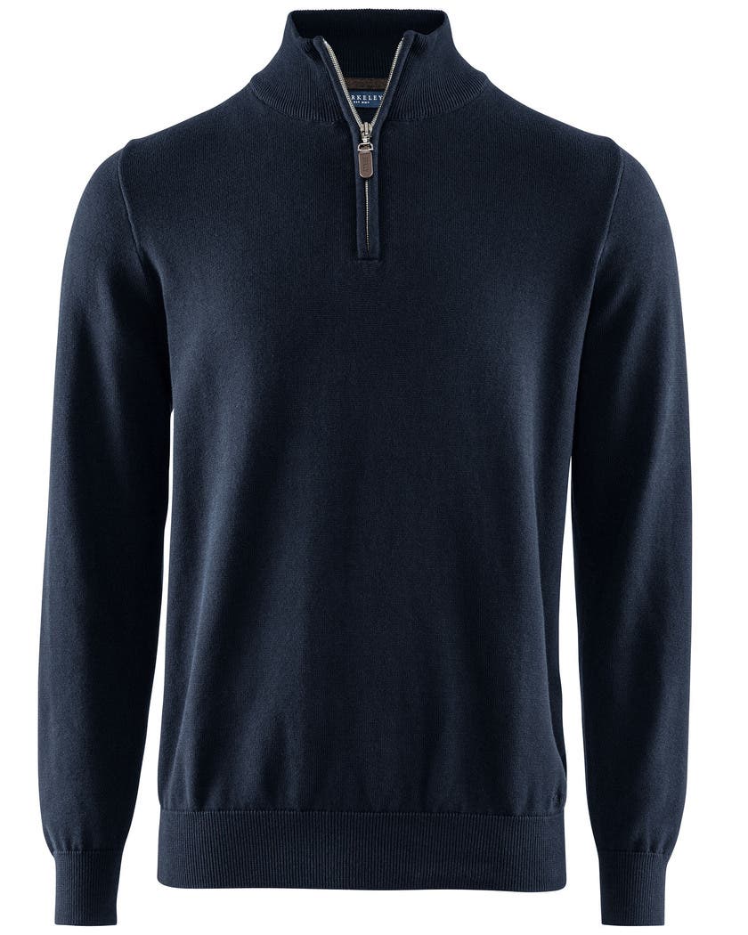 Brockton Cotton Halfzip Navy 3 XL