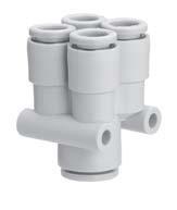 DUBBEL Y-KOPPLING KQ2UD04-06A - 4 mm / 6 mm