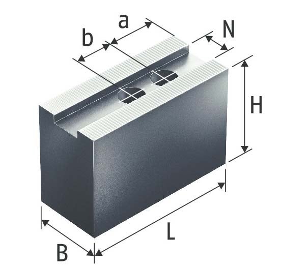 KM-WB 153, Soft Top Jaws 16MnCr5, 1.5mmX60°, N= 22