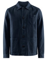 WALT LINEN OVERSHIRT NAVY M