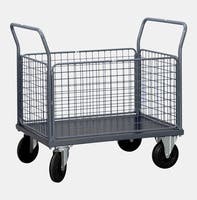 PLATTFORMSVAGN nätsarg hög 100 0x700 Grå