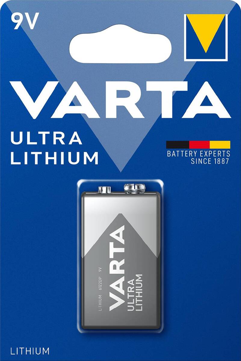 BATTERI LITHIUM 9V 1 PACK