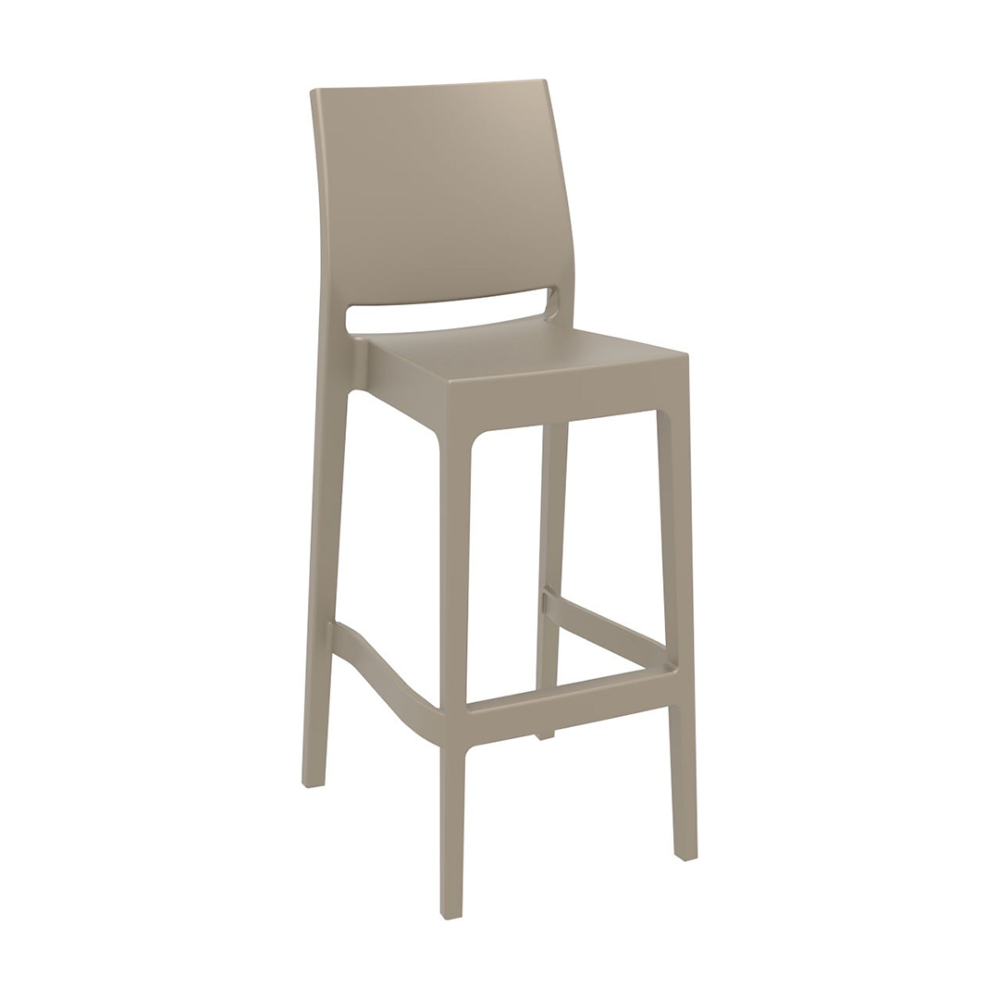 Maya bar 75, stapelbar barstol , taupe (beige/grå) plast